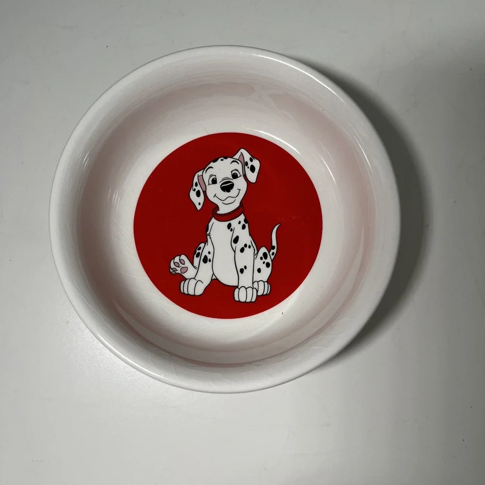 Disney 101‎ Dalmations Ceramic Pet Food Bowl Dish MEDIUM 6